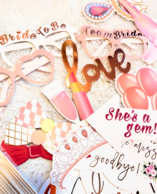 Kit Photobooth EVJF - 23 Accessoires Fun & Girly